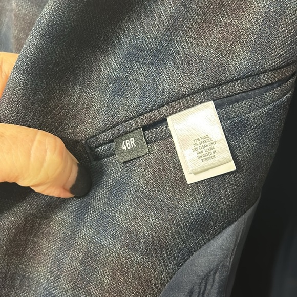 Bonobos Prominent Fit blue plaid wool blend blazer 48R - Picture 5 of 5